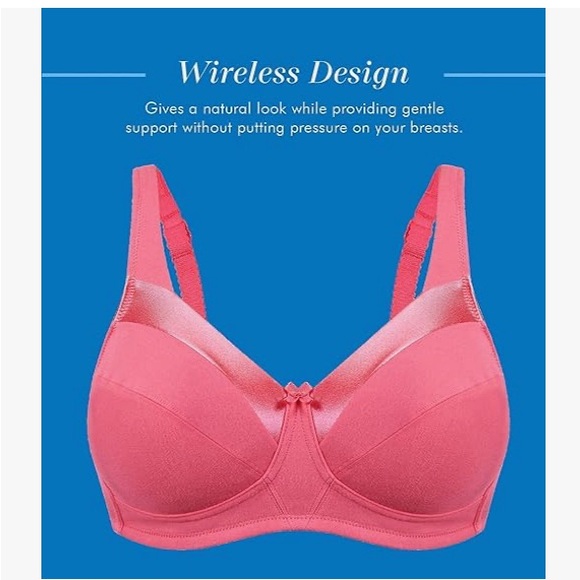 Bestform Other - NWOT/ Bestform 38D Wireless Bra / Mauve color/ Satin trims, 3 hook fastener 💜